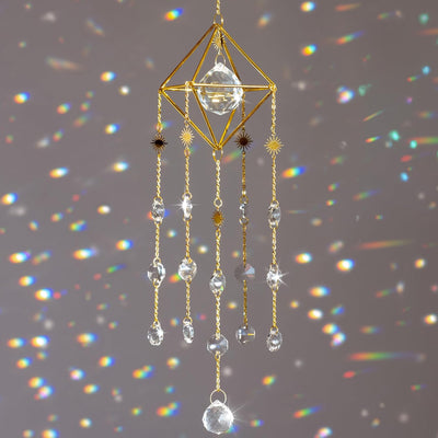 Sun Catchers with Crystals - Reflect Sunlight & Cast Rainbow Prisms Everywhere - Hanging Crystal Suncatcher for Window - Crystal Sun Catchers Indoor Window - Hanging Crystals for Decoration