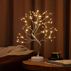 Tree Lamp Warm White 108 LED DIY Tabletop Fairy Light Decorative Shimmer Sparkly Desk Lamp Bonsai Artificial Trees Branches for Home Room Decor Wedding,Birthday Valentines Gift