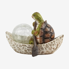 Garden Statue of Turtle,Garden Decor Turtle Figurine,Turtle Outdoor Statue,Solar Turtle Decor for Patio,Balcony,Yard,Lawn Ornament,Perfect Garden Gift