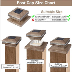 Dynaming 8 Pack Solar Post Lights, Outdoor Decorative Post Cap Light, Solar Powered White Shell Caps, Brightness Warm White LED Lighting for Fence Deck Patio, Fit 4x4, 5x5 or 6x6 Vinyl/wooden posts